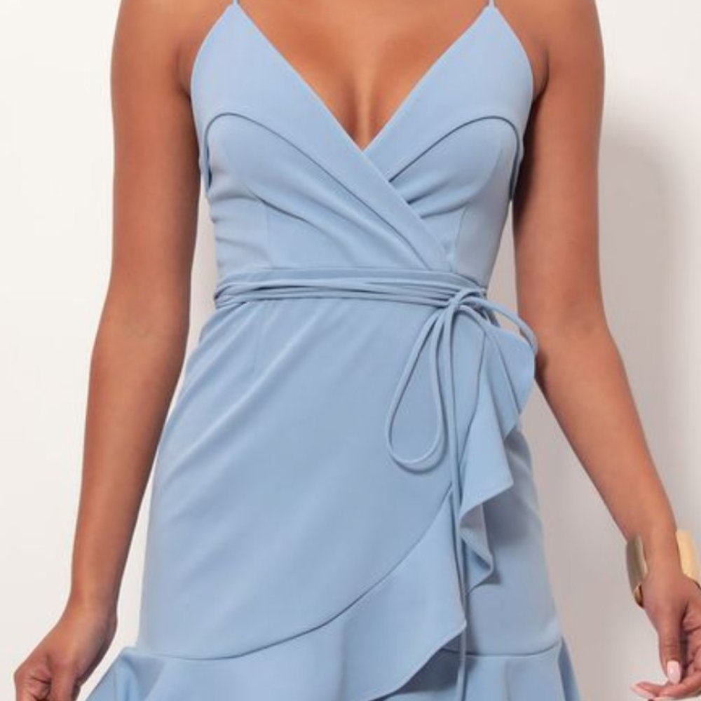 Lucy in the Sky Blue Wrap Dress
